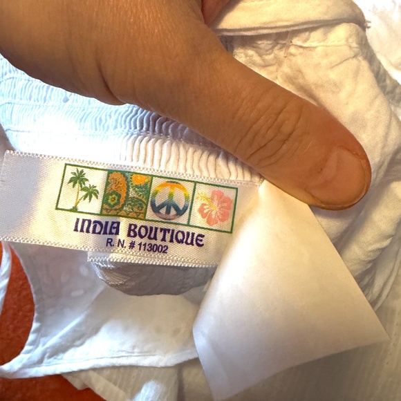 White boho broderie anglaise pointelle cotton dress NWT - Picture 10 of 14